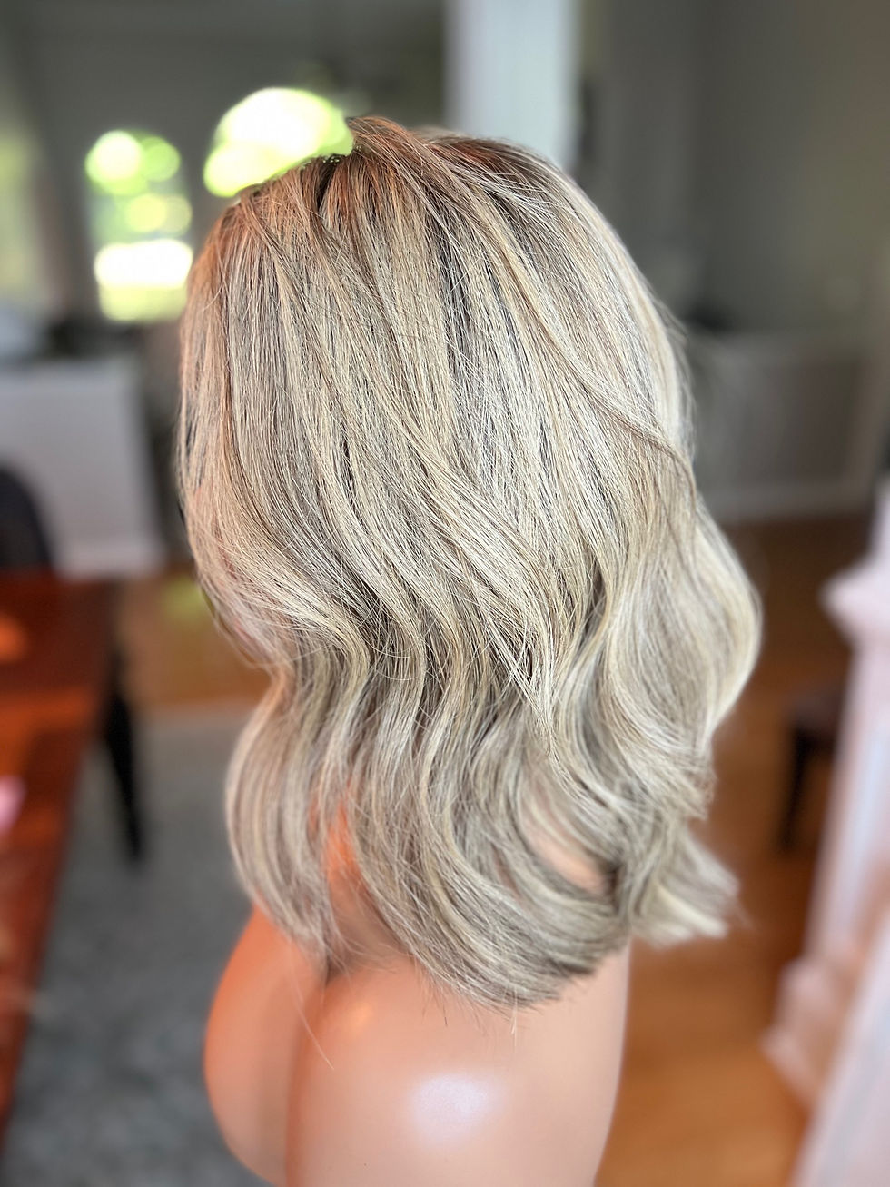 Thumbnail: Rooted Sandy Blonde- Closed Lace Topper- 8x8