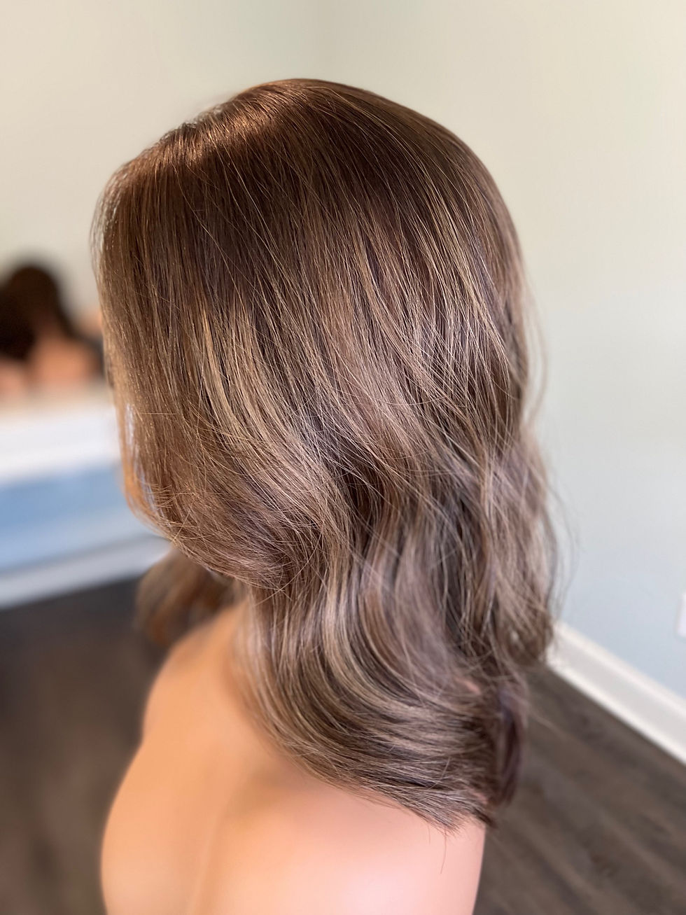 Thumbnail: Medium Brown Balayage Silk Topper