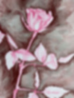 Thumbnail: Pink Rose on Brown with Gilded Edge