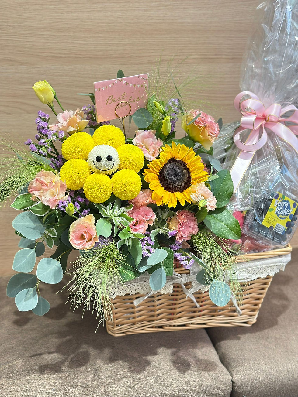 哈哈笑鮮花生果禮籃 SMILE Flower and Fruit Hamper FFH009