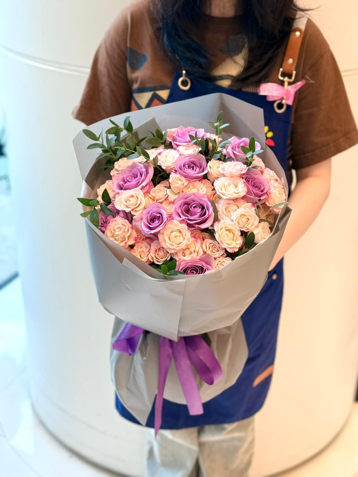 2026情人節花束精選 H-10支 紫玫瑰花束 Light Purple Roses bouquet 26VDB-H