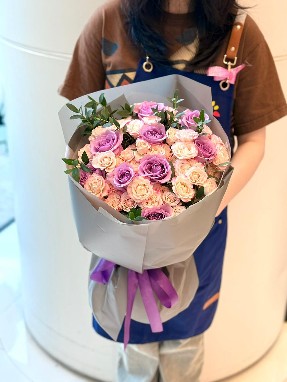 2026情人節花束精選 H-10支 紫玫瑰花束 Light Purple Roses bouquet 26VDB-H