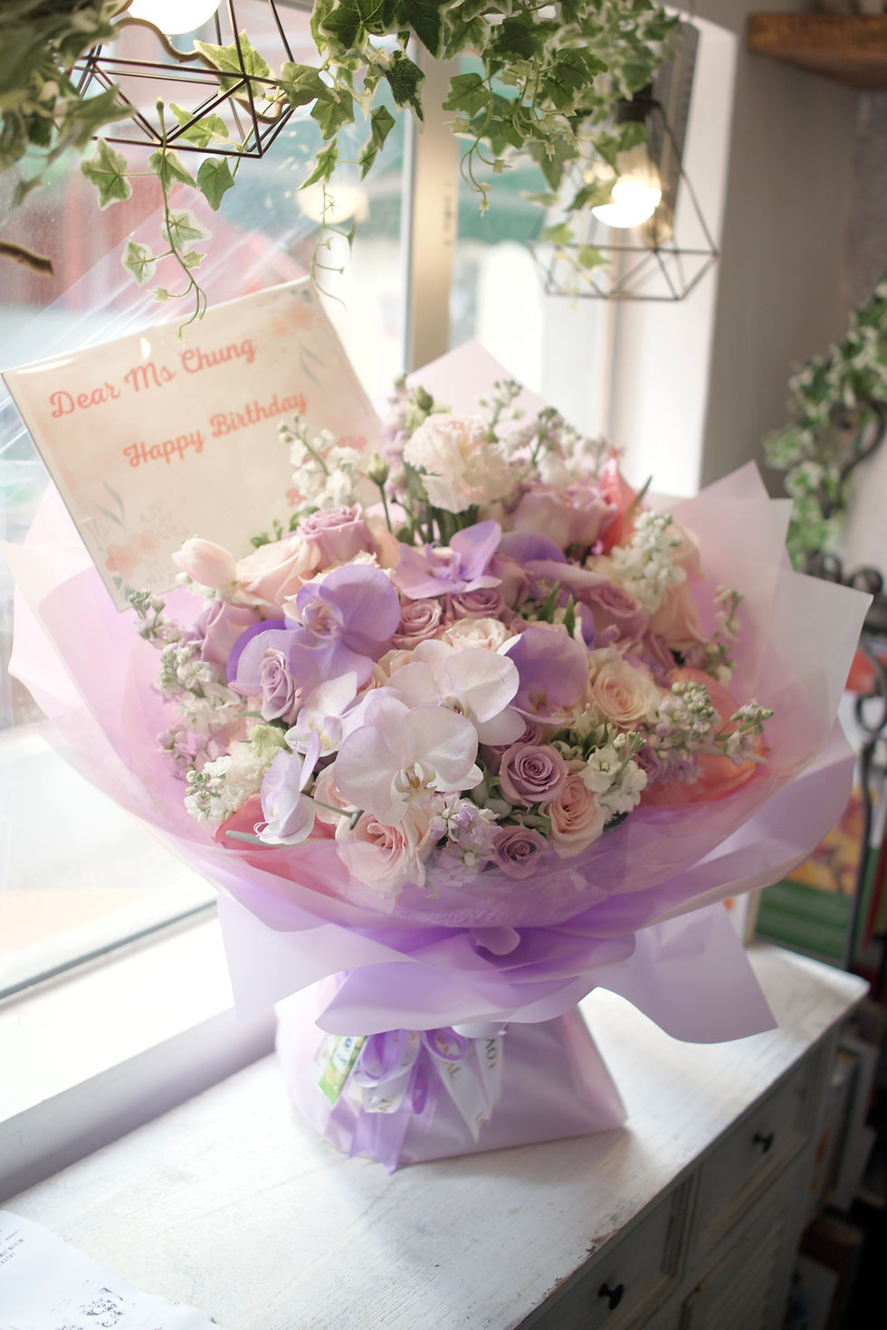 (大size) 蝴蝶蘭雙色玫瑰花束 Orchid Rose Bouquet 
