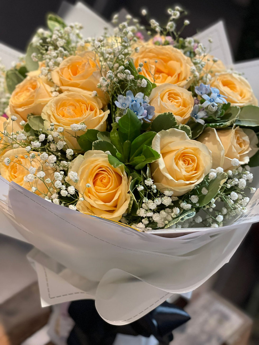 縮圖：香檳色玫瑰花束（可選顏色支數） Champagne Rose bouquet WPBS10（SP）