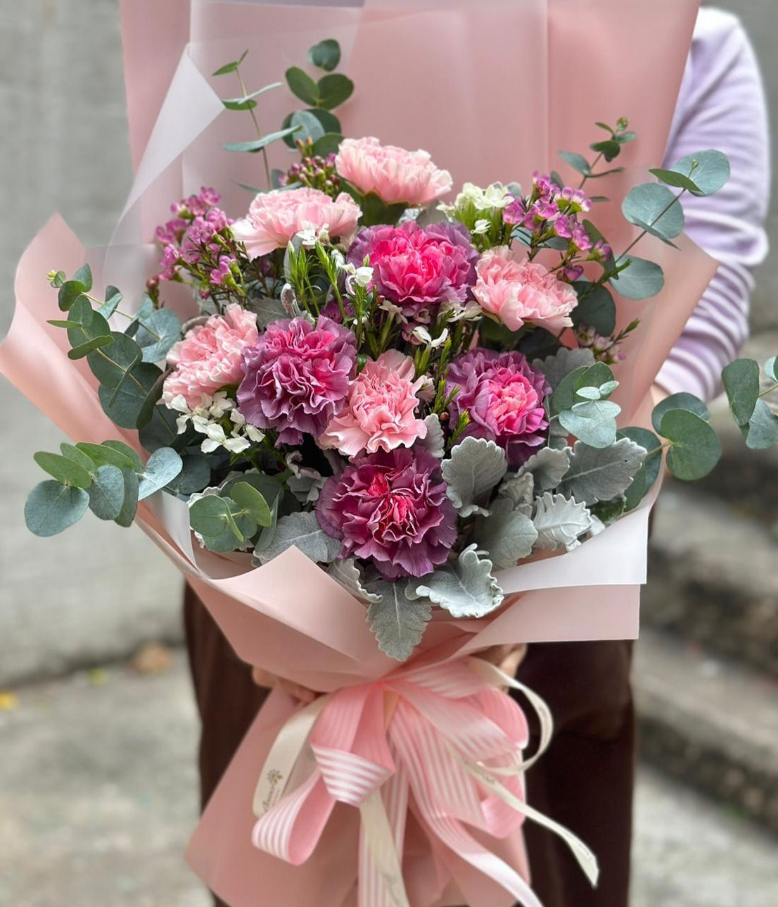 2025母親節花束精選(L)-復古康乃馨花束 Rose VIntage carnation Bouquet 24MBD-K