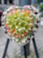 sympathy heart shape flower