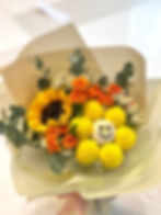 BigSmile Sunflower Spray rose bouquet 笑臉乒乓菊向日葵小玫瑰花束 SF-YLSMILE