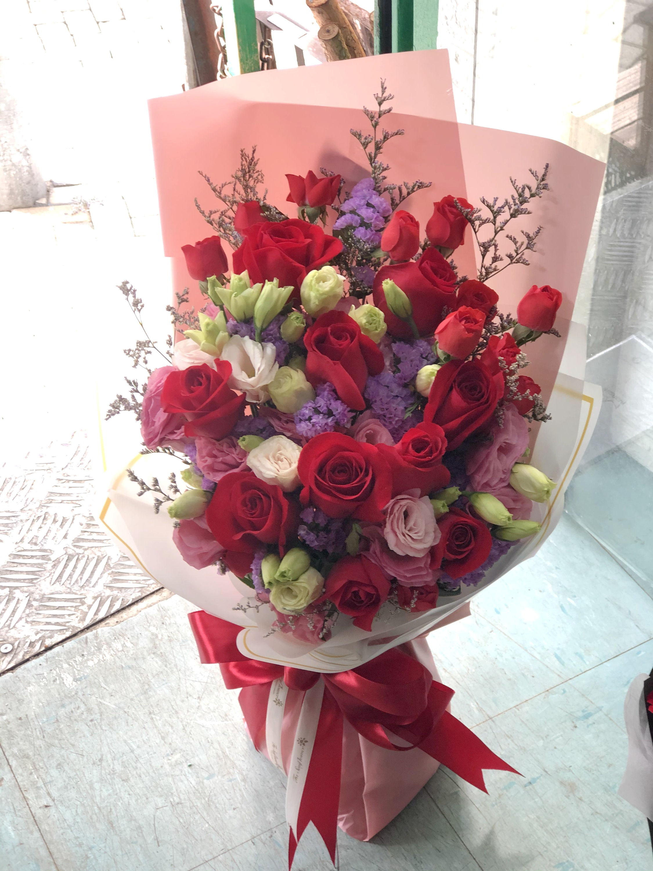 紅玫瑰桔梗花束 （可選支數）Red Rose bouquet RECBLP10