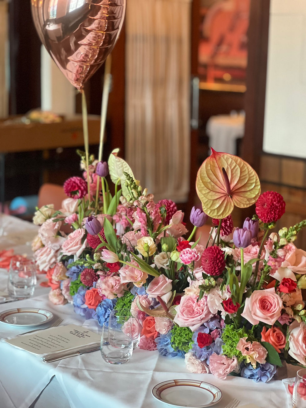 Thumbnail: （必須預訂）長餐桌枱鮮花花海擺設 Table Floral TT-FUSEA-02