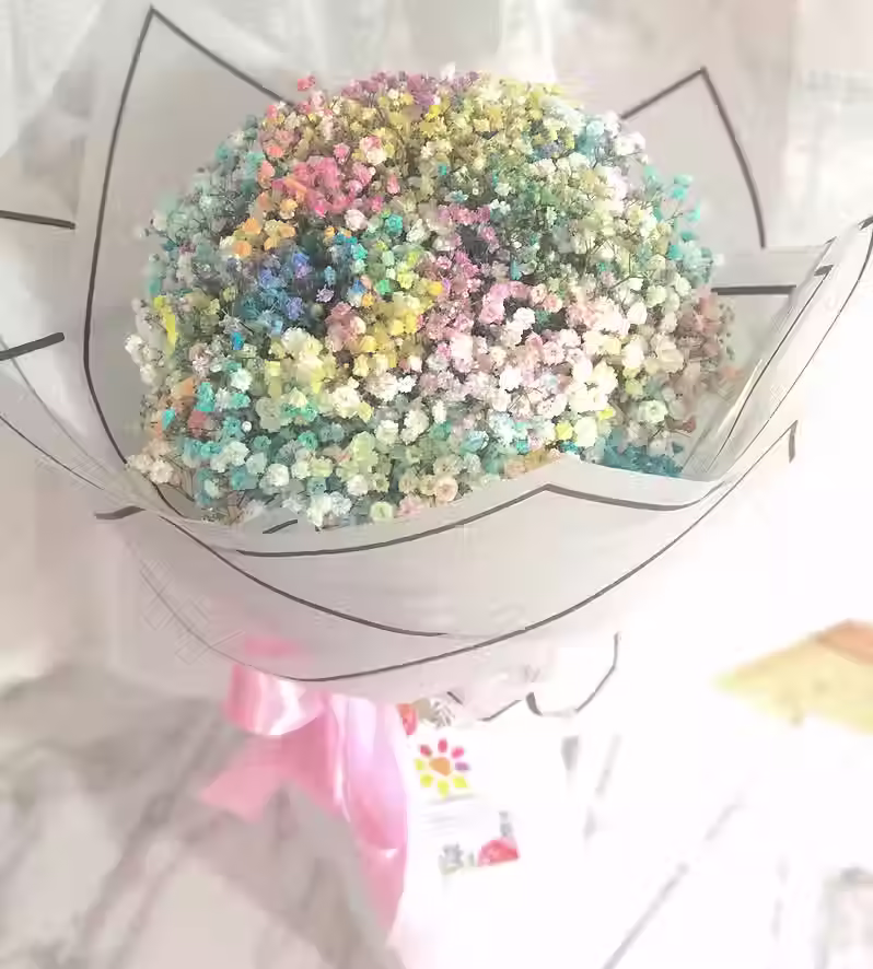 縮圖：滿天星花束 （可選顏色） Pink Baby Breath bouquet PBBB