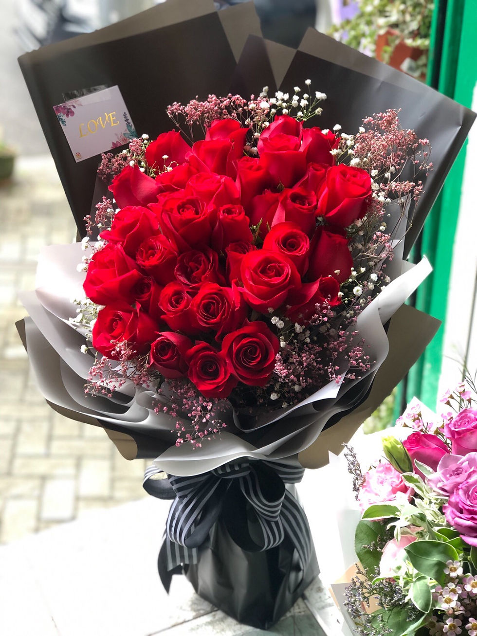 縮圖：20枝紅玫瑰花束（可選支數） 20 Red Roses Classic Bouquet KSRE20