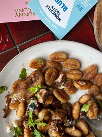 Spiced Pear Gnocchi with Blue Cheese
