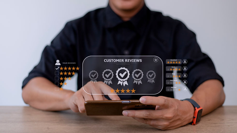 An image of a customer leaves a 5-star review, underscoring the importance of retaining negative feedback as discussed in the article for business owners.