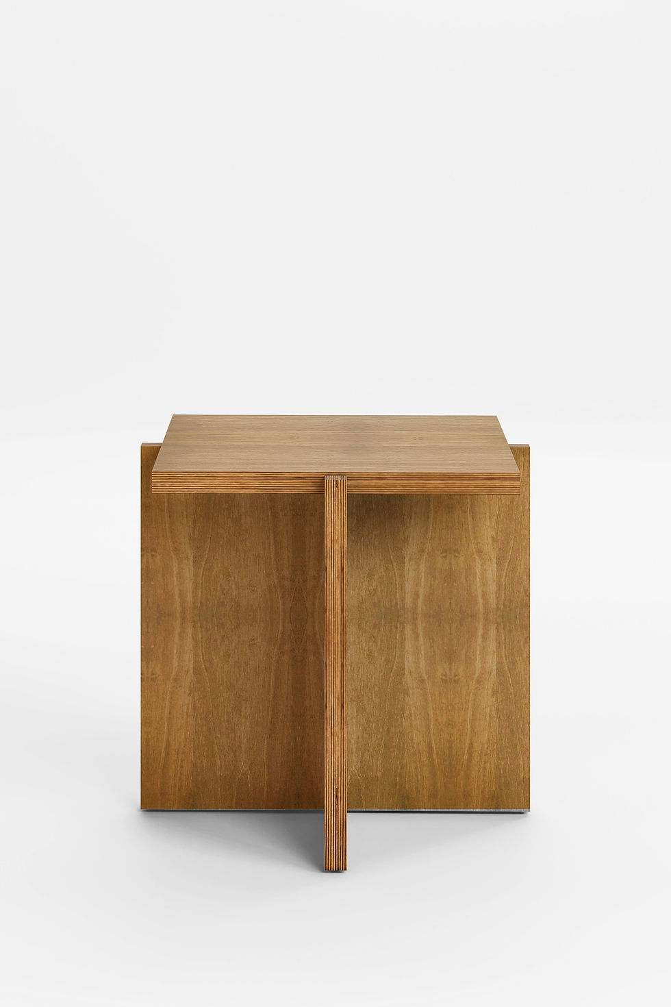 Wooden square table with a unique design