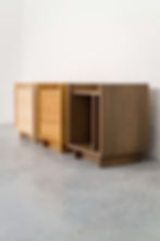 Three wooden sideboards