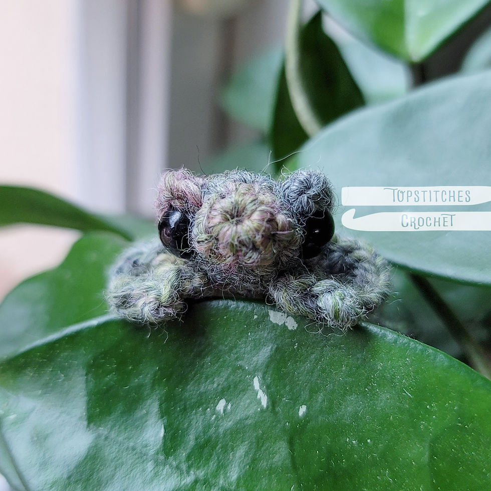 Thumbnail: Tiny Palm-Sized Frog Crochet Pattern