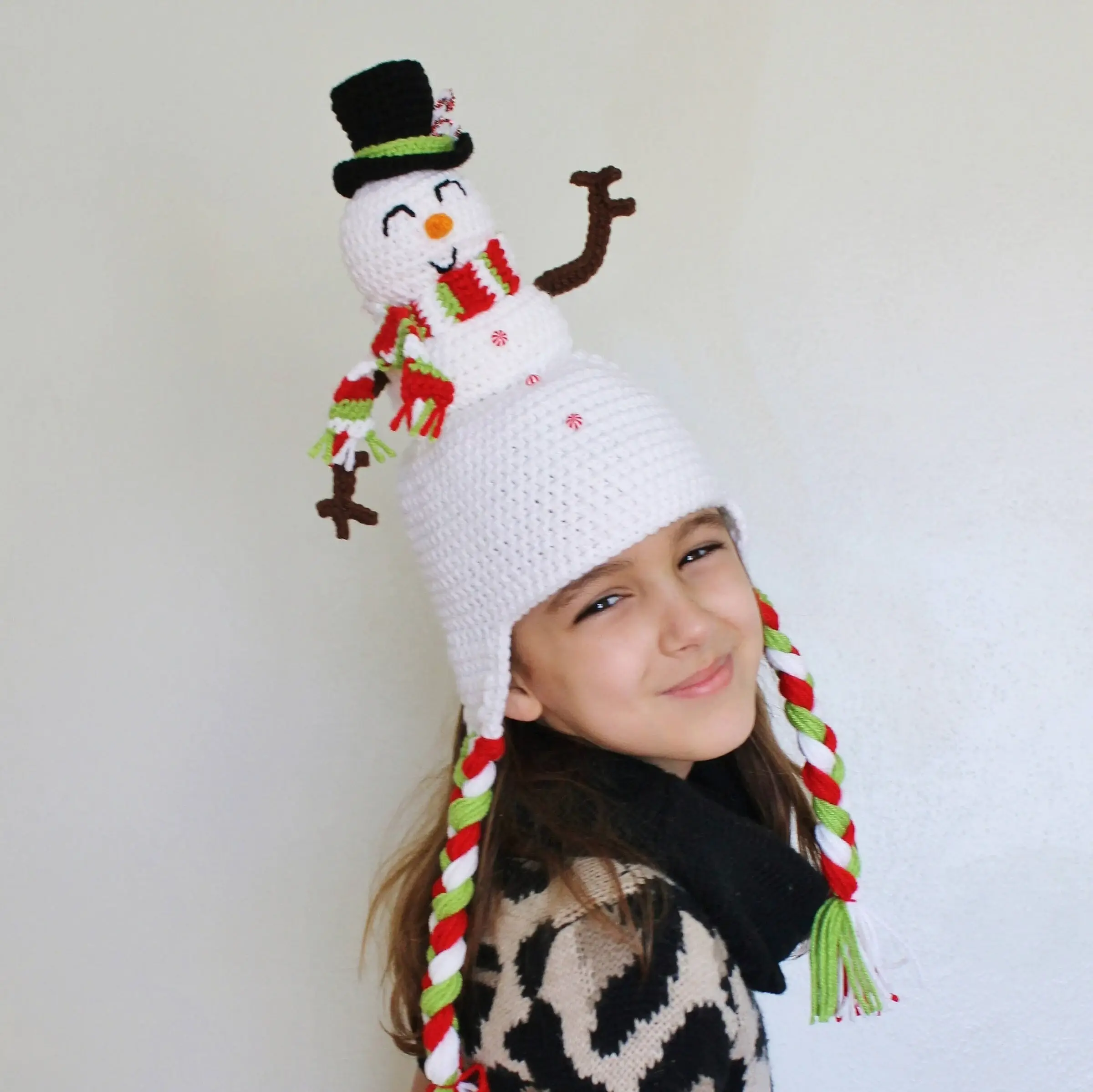 Silly Snowman Crochet Hat Pattern