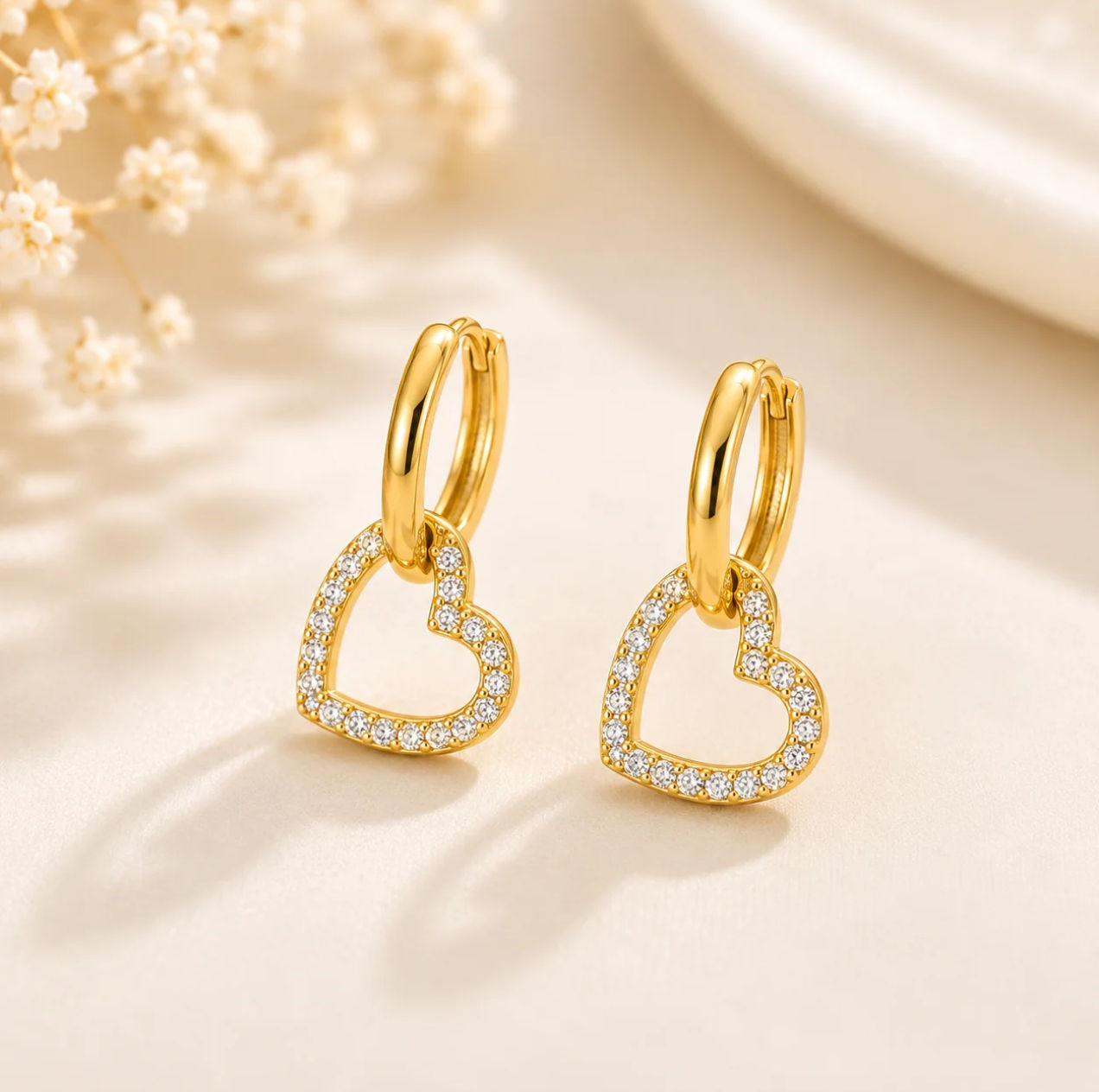 Amora Heart Hoops