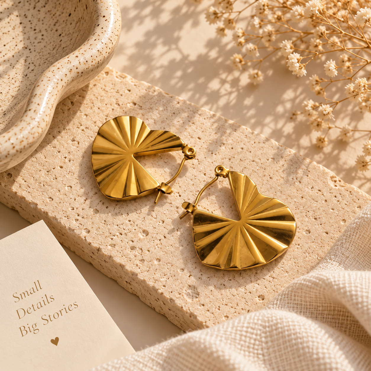 Heart Radiance Hoop Earrings