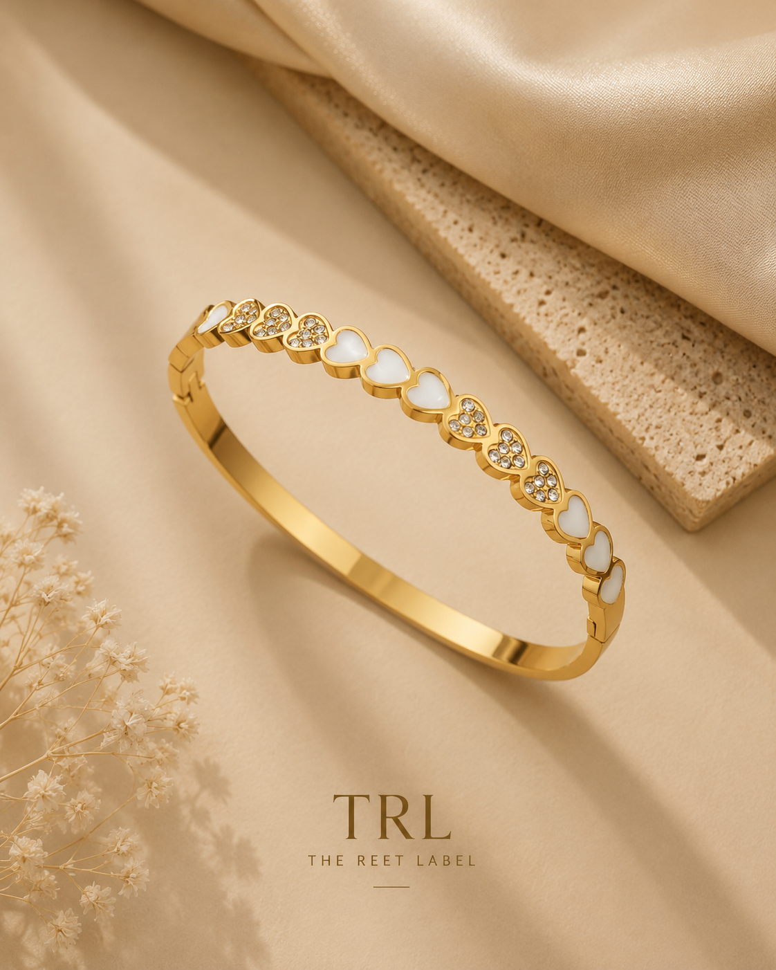 Heartline Bangle Bracelet