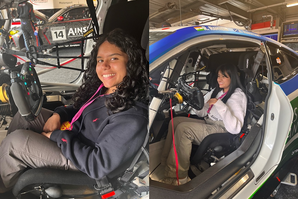 Anaya and I in the GT4 car!