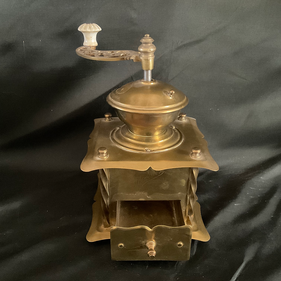 Miniaturbild: Kaffeemühle Biedermeier Messing