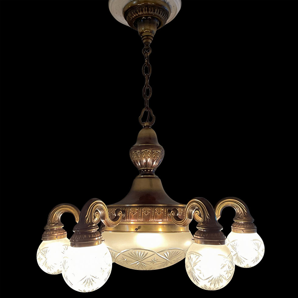Miniaturbild: Top-Orig. Jugendstil Deckenlampe Luster Wien um 1910