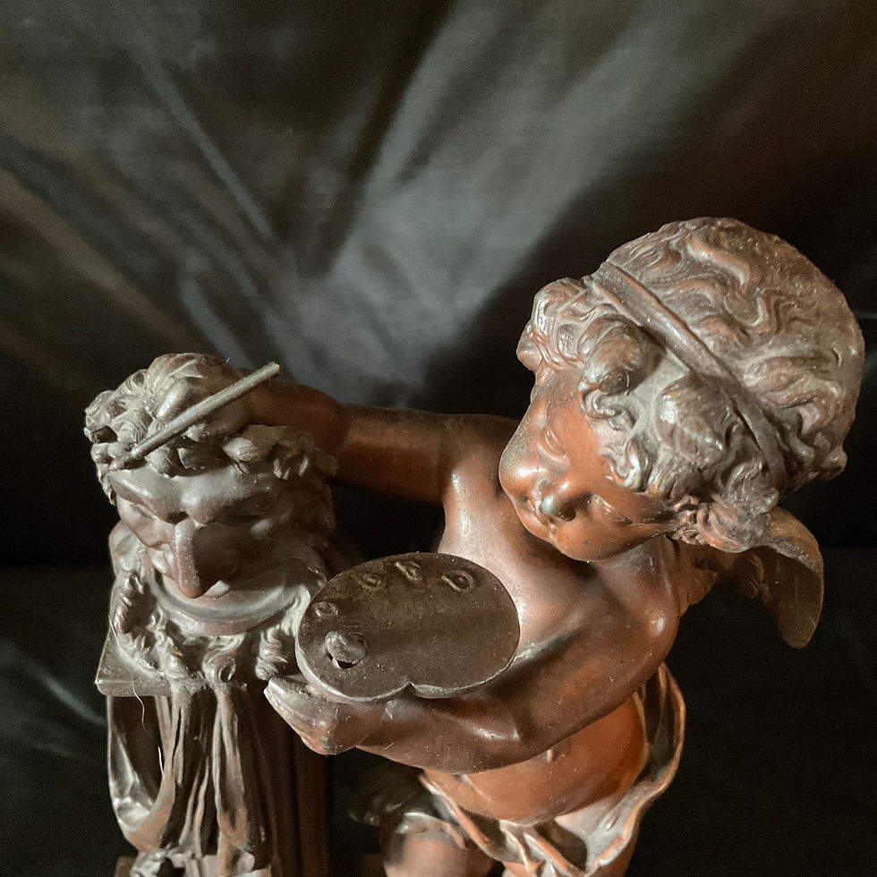 Miniaturbild: Orig. Bronze malender Putto Jugendstil um 1900