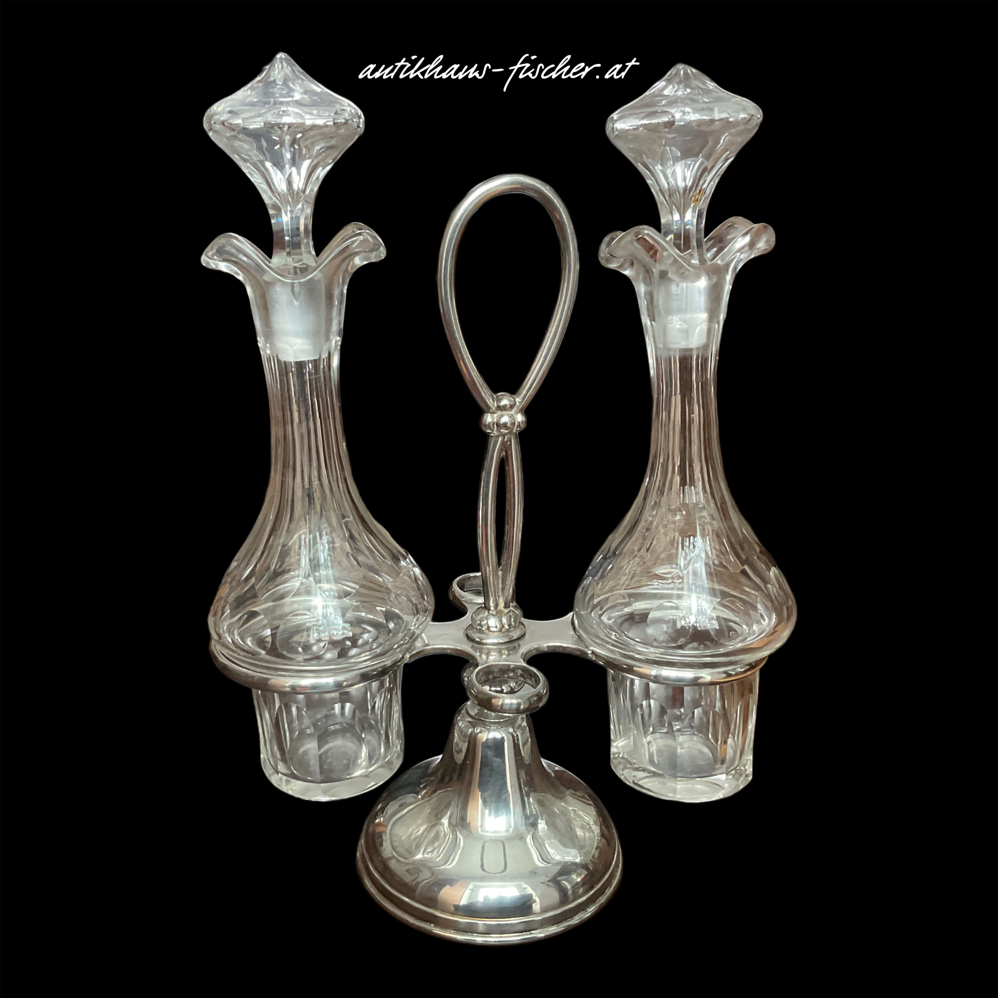 Orig. Jugendstil Menage Essig & Öl um 1920