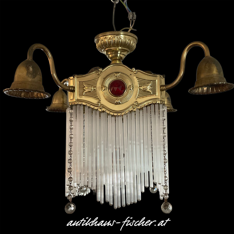 Miniaturbild: Orig. Jugendstil Deckenlampe Glasstäbe um 1920