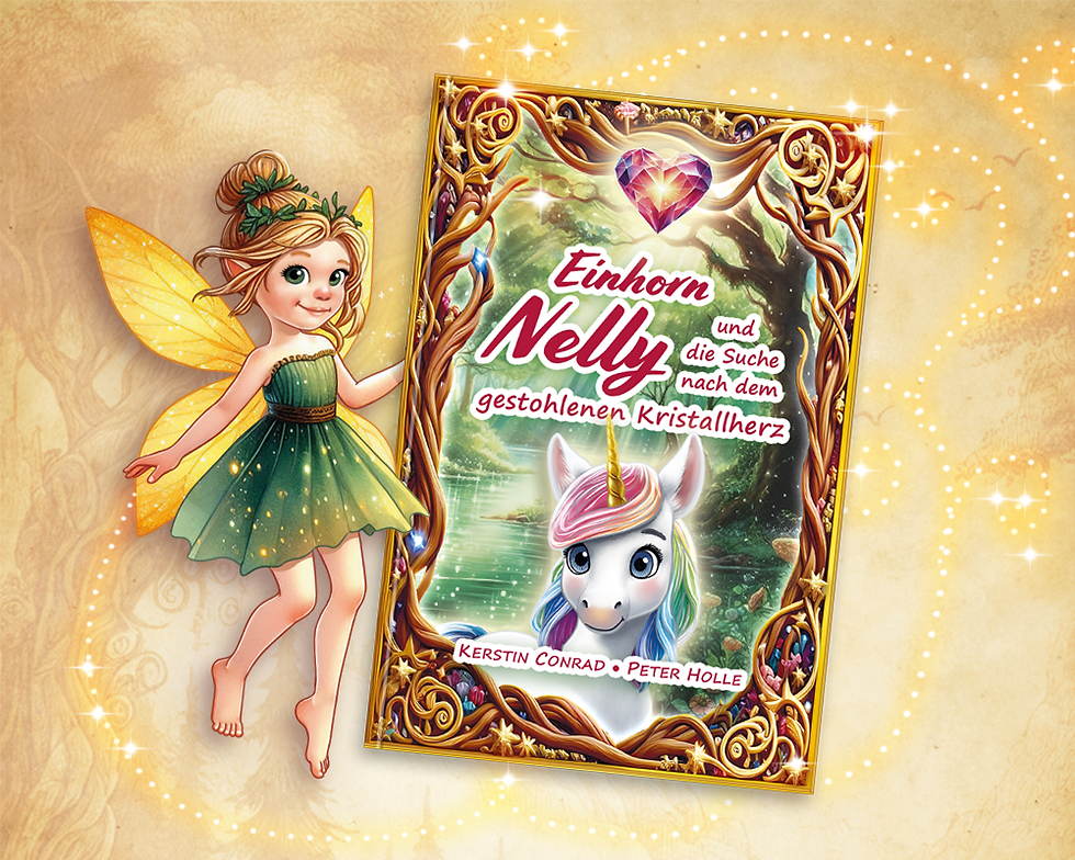 magische Kinderbuch-Illustrationen von Peter Holle, für das Kinderbuch "Einhorn Nelly..."