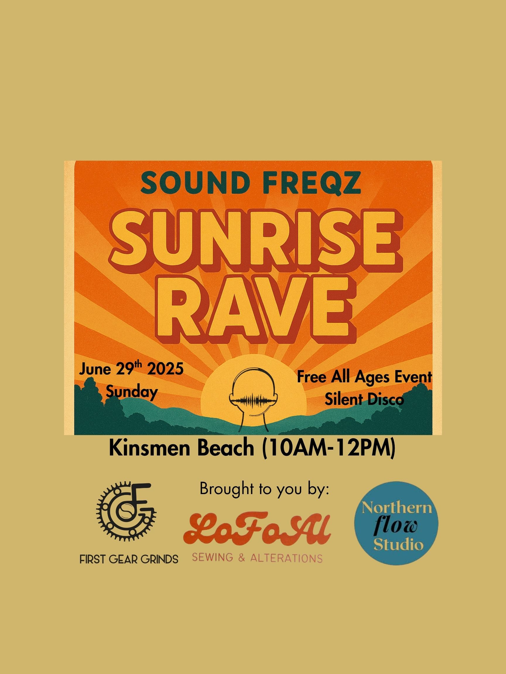 Sunrise Rave Sunrise Silent Rave - Kinsmen Beach | Sound Freqz