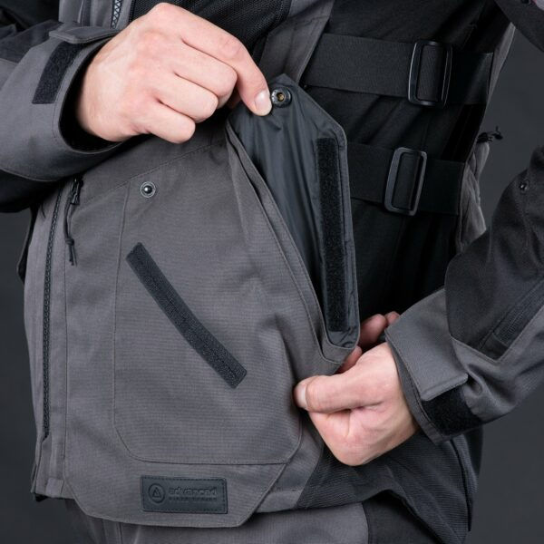 Thumbnail: Oxford Rockland MS Jacket Charcoal/Blk/Red