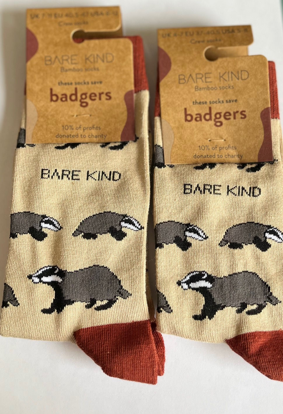 Badger Socks (Two Sizes available)