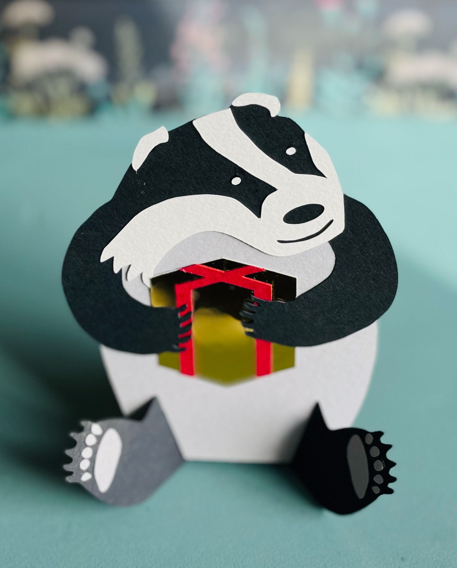 Stand Up Badger Card