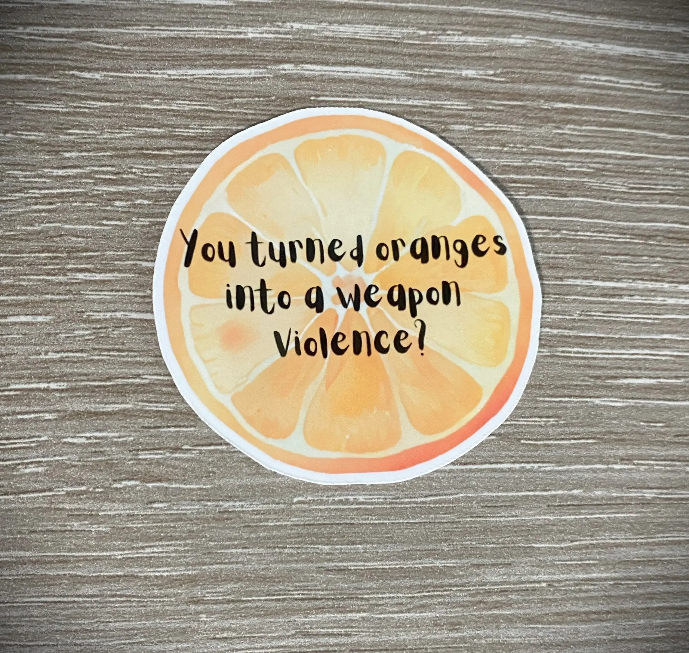 Oranges as a Weapon- Fourth Wing Sticker
