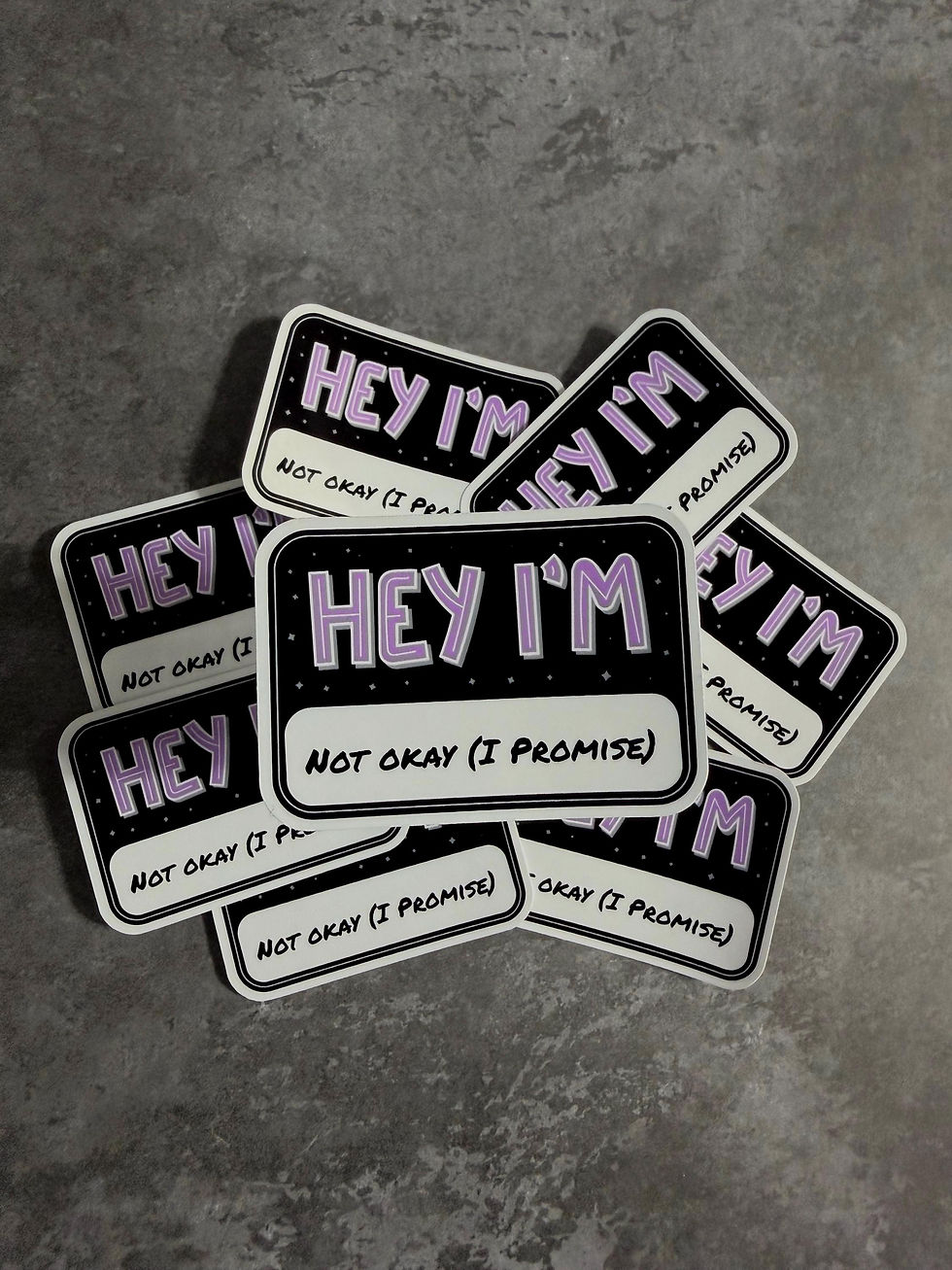 Thumbnail: Elder Emo Sticker | "Hey I'm Not Okay" Water- Resistant Sticker