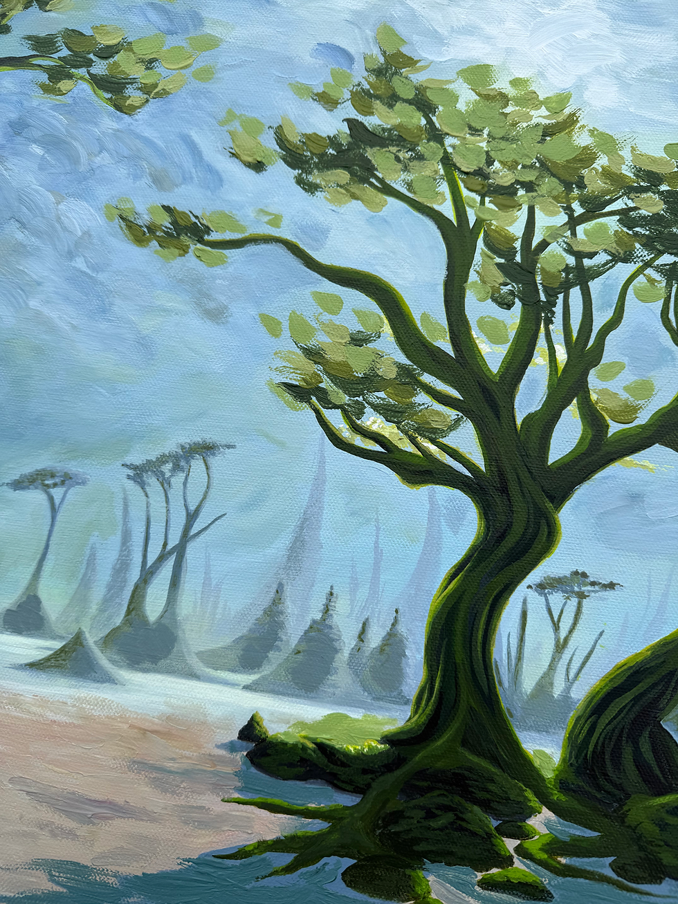 Thumbnail: Balboa trees painting 20”x 18”x1.5” 