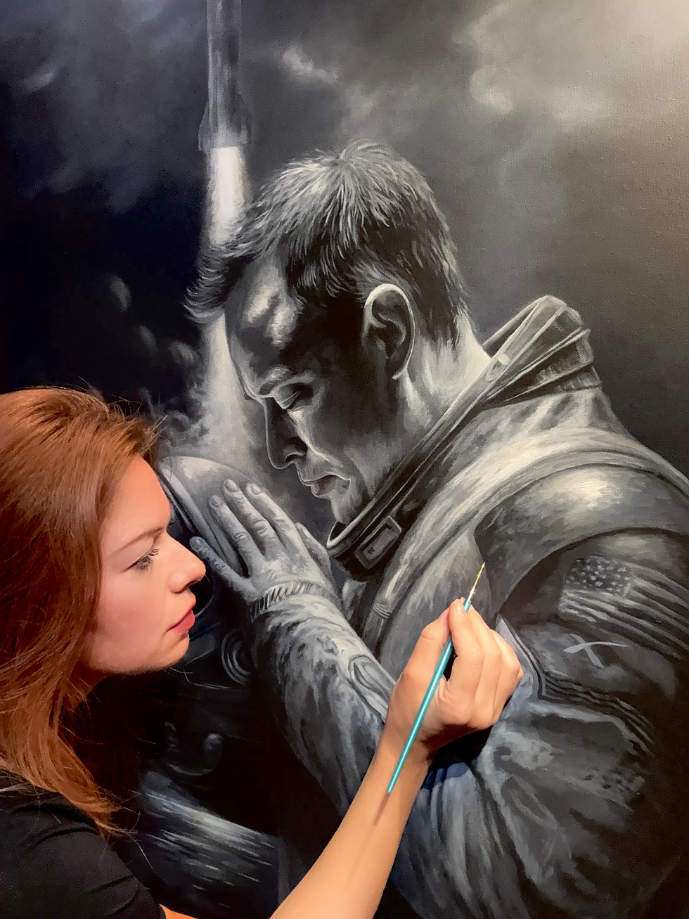 Thumbnail: Elon Musk’s Knight Vision on gallery canvas  30 x 40”