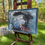 Thumbnail: Bald Eagle & American flag nest painting  