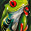 Thumbnail: Red Eye Tree Frog Skate Wall Art. Hand painted