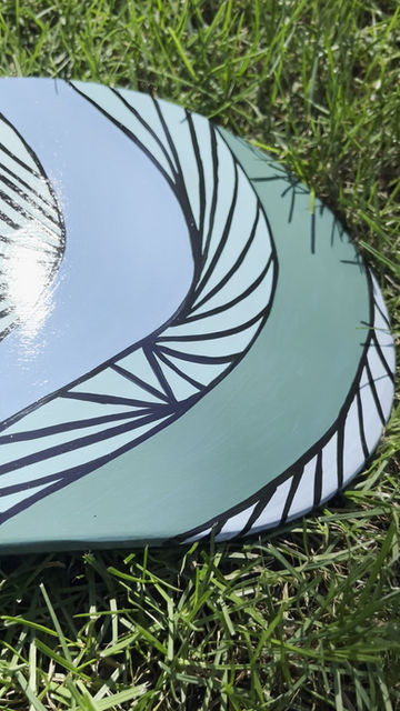 Thumbnail: Turquoise/Teal. Hand painted skate deck art  