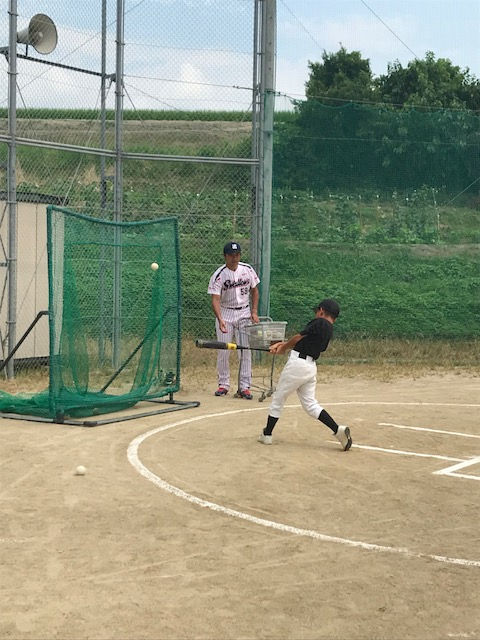 一人ずつバッティング指導