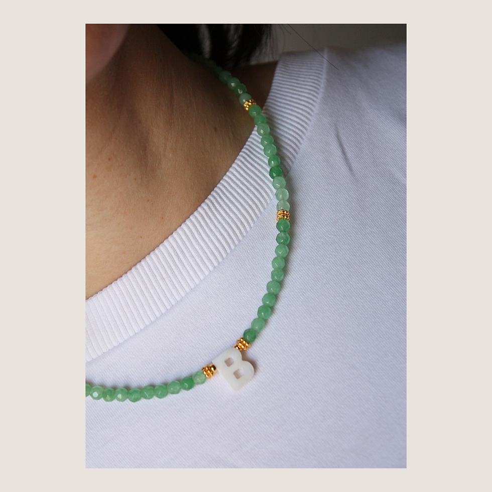 Miniatura: Collar inicial nacar