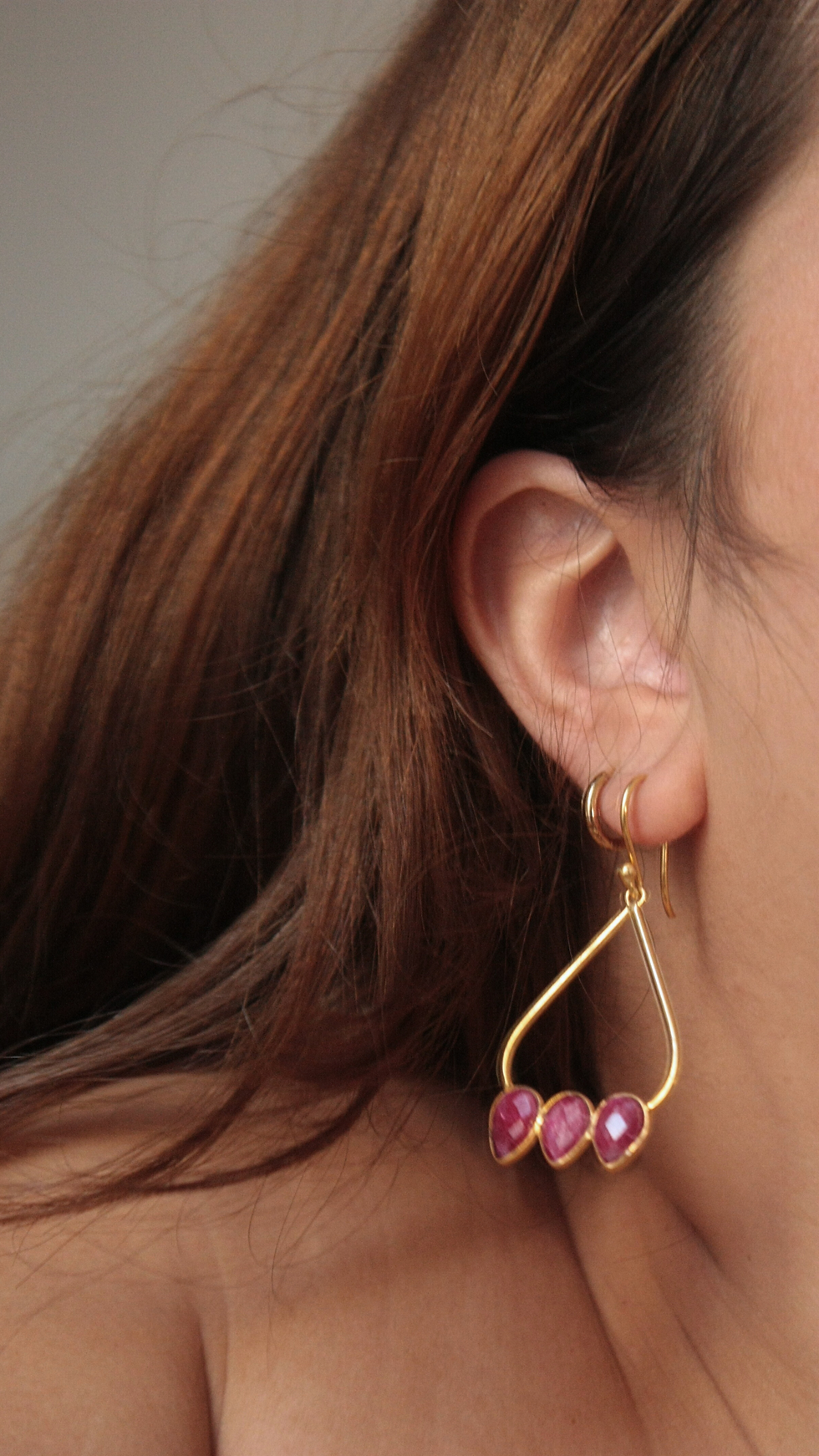 Miniatura: Pendientes gota triple