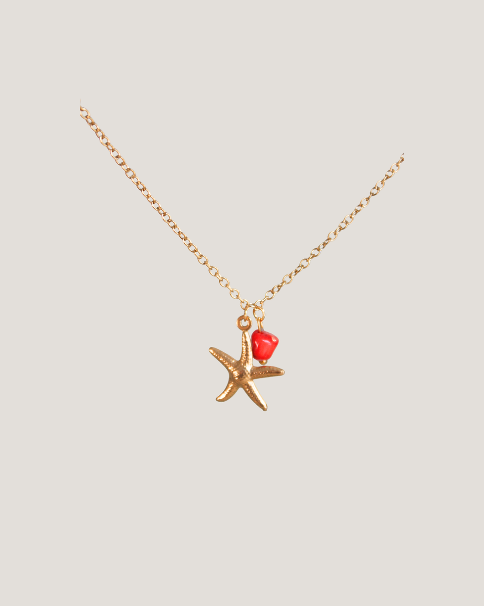 Miniatura: Colgante coral estrella