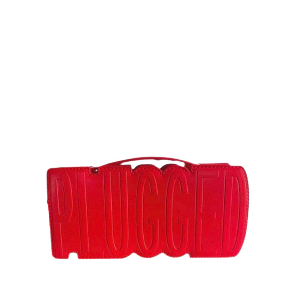 “THE PLUGGED STATEMENT BAG” Ferrari Red