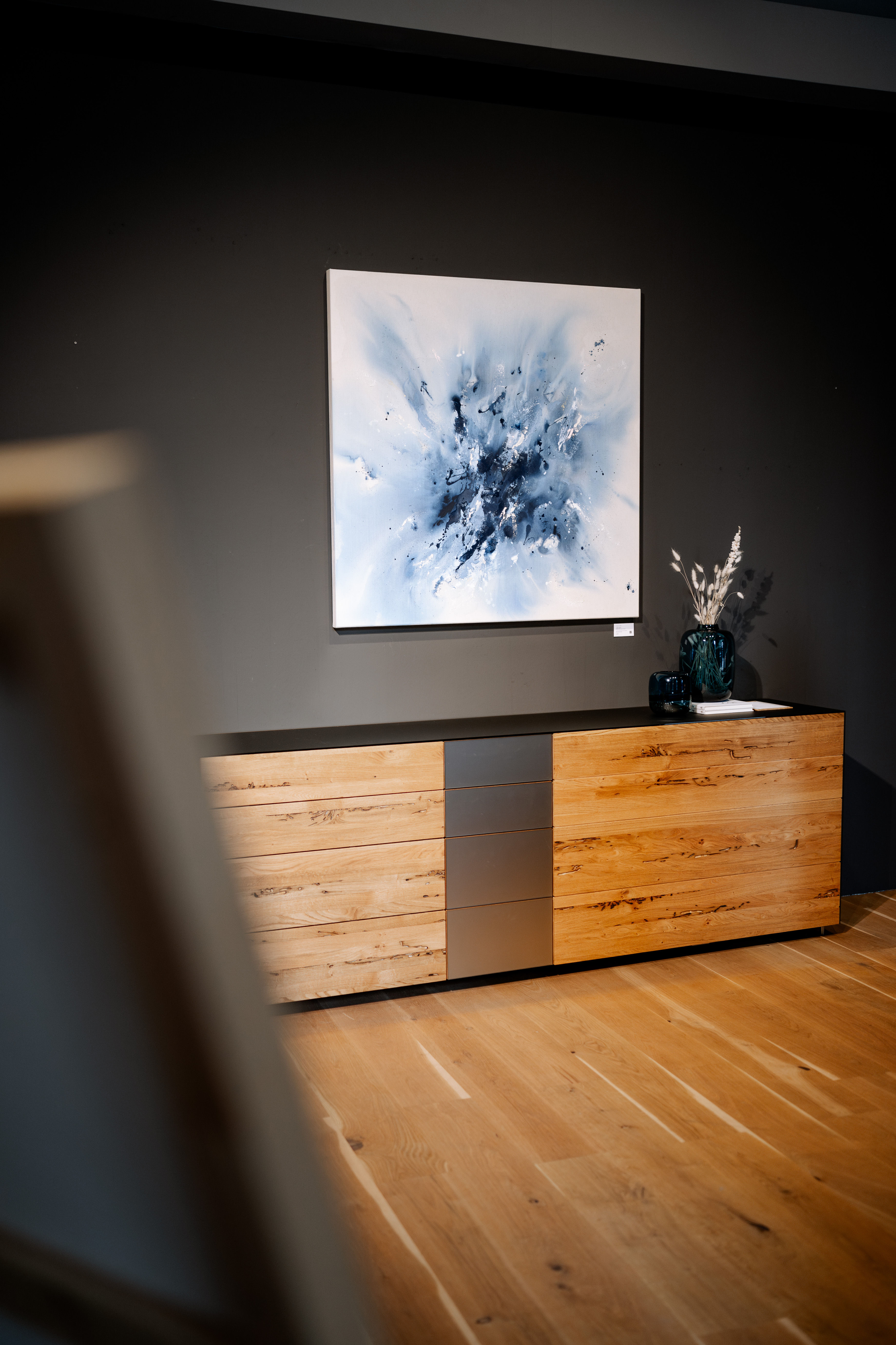 Blue swirl | 120x120cm