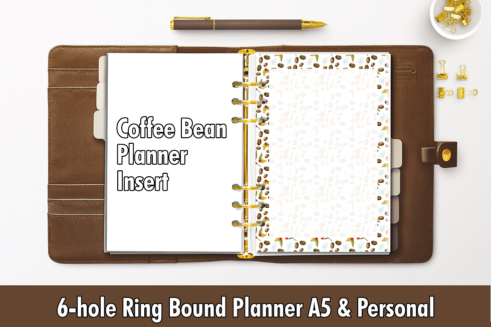 A5 Coffee Theme Planner Insert