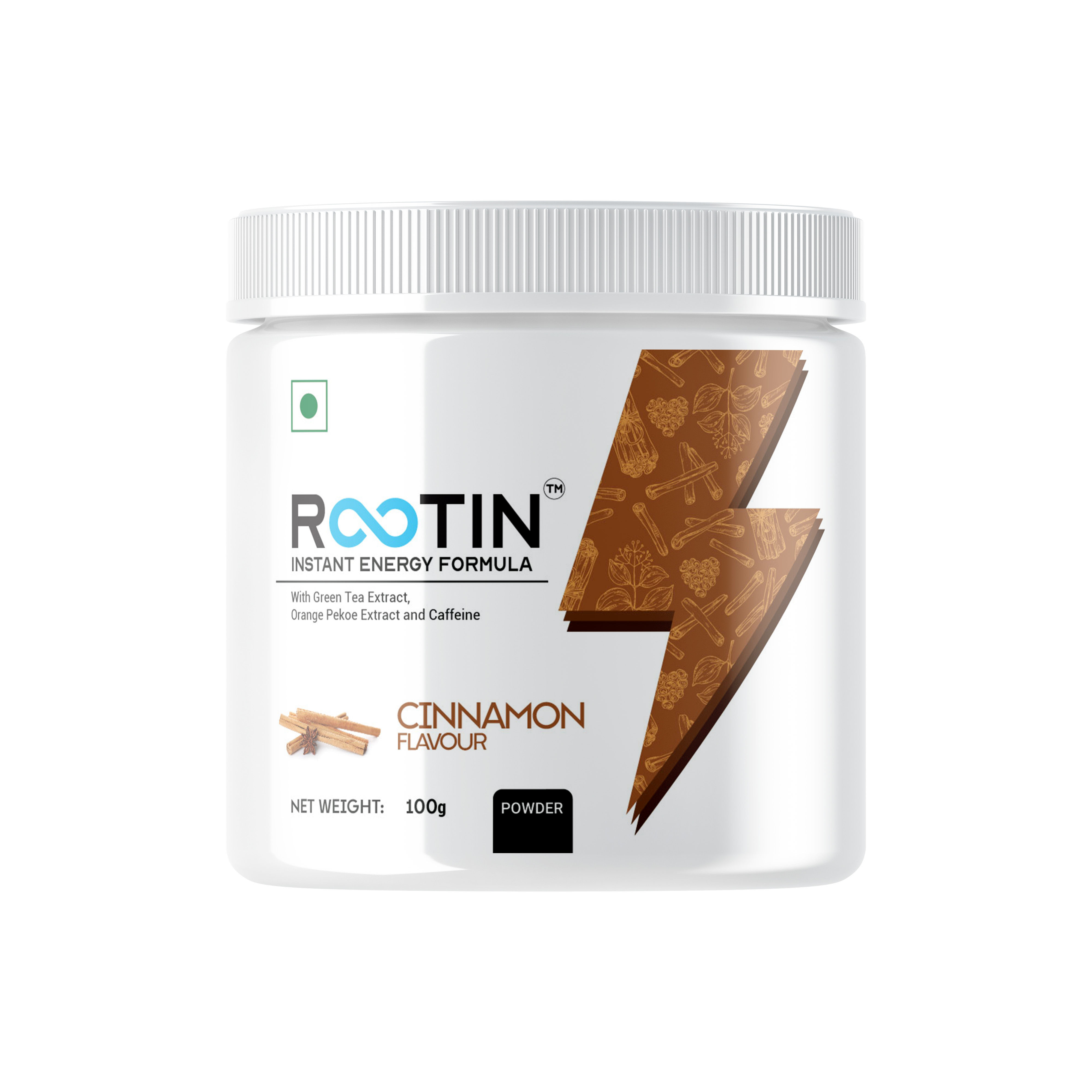 rootin instant energy formula - cinnamon flavour 100 gm